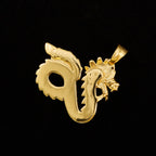 Dragon Rhinestone Pendant Necklace — Stainless Steel