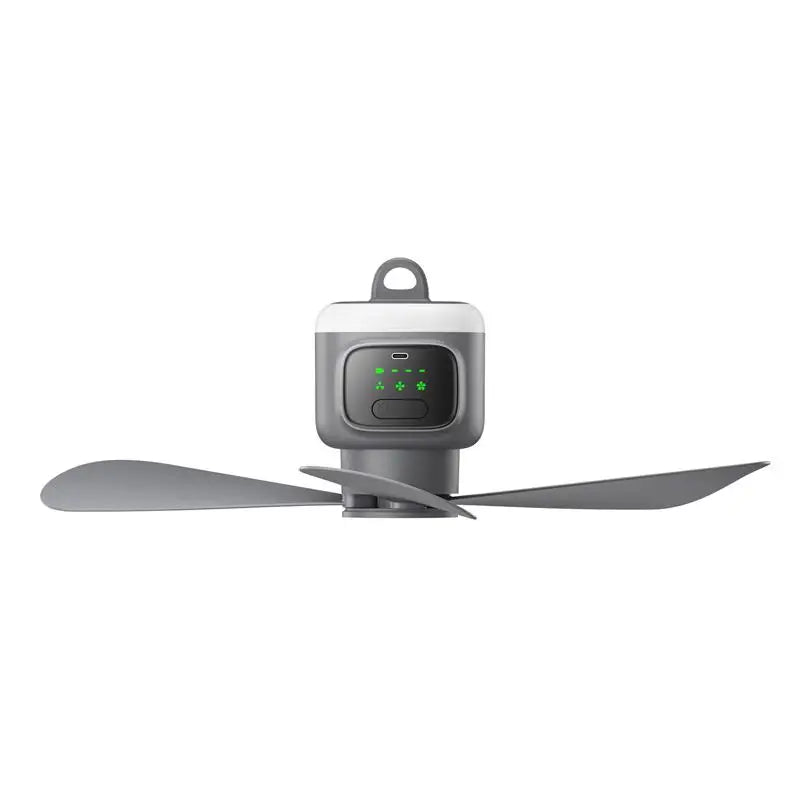 12000mAh Ceiling Fans Portable Camping Fan Tent Air Circulator Cooler Outdoor Rechargeable Electric Fan LED Light