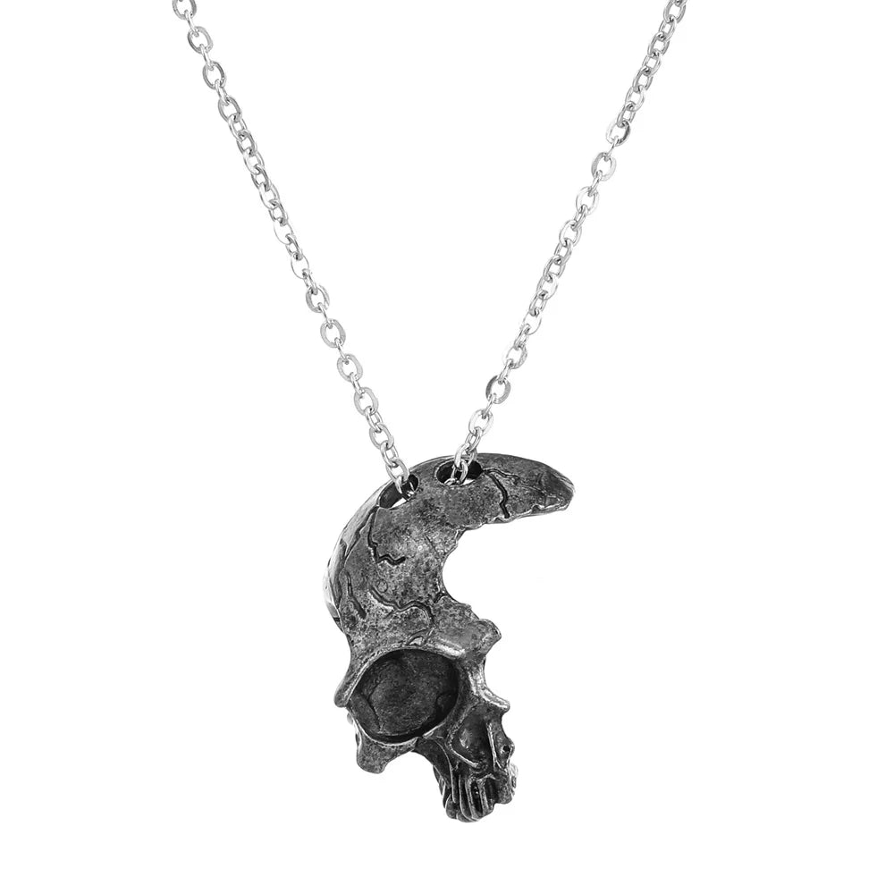 Skull Face Choker Pendant Necklace — Gothic