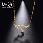 Unift Clear Zircon Zodiac Constellation Women Necklaces Star Sign Pisces Aries Taurus Pendant Fashion Horoscope Amulet Jewelry