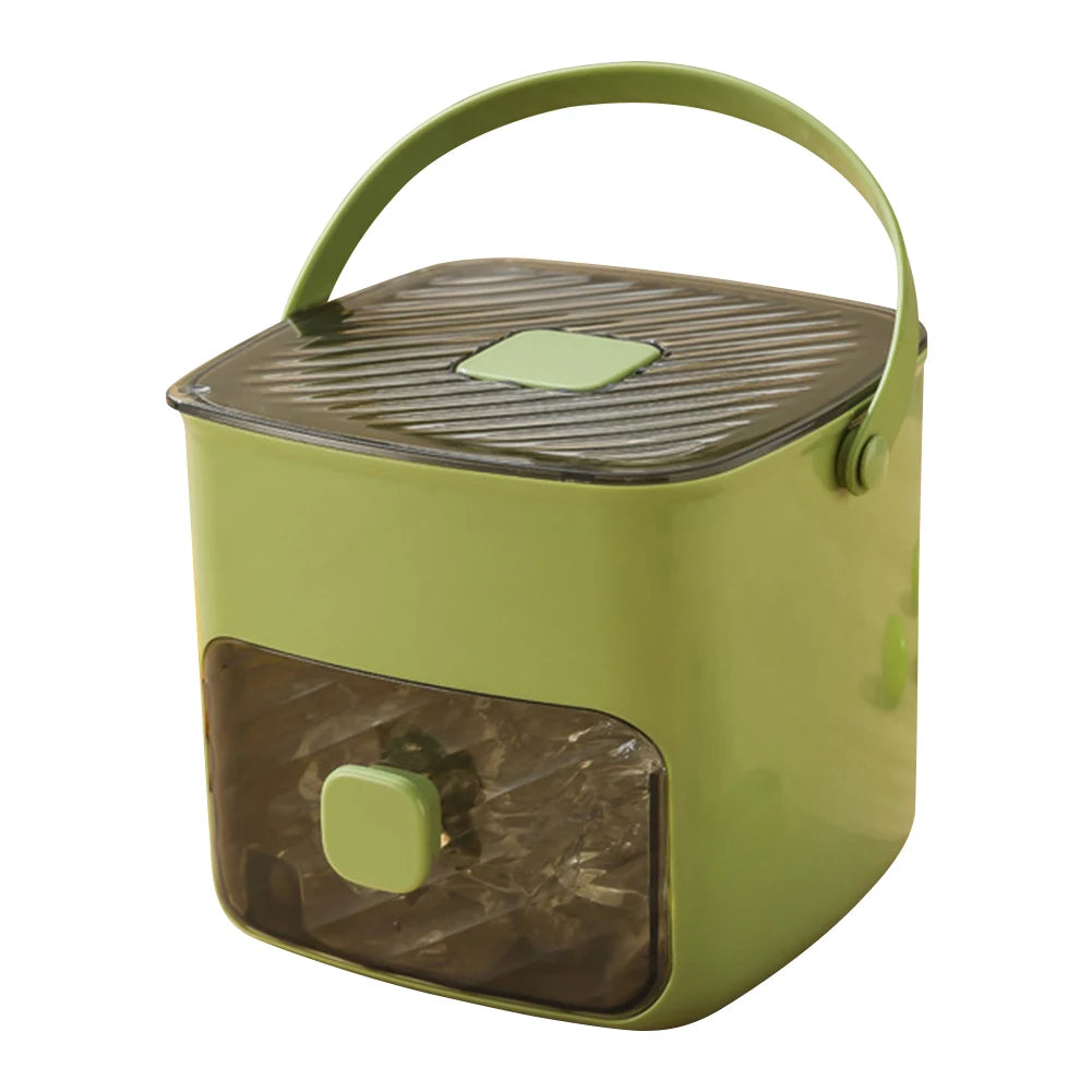 Portable Ice Maker with Handle & Storage Drawer Countertop Ice Cube Maker Compact Ice Maker Machine for Household &