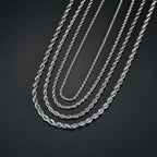 Twisted Rope Chain Necklace — Stainless Steel