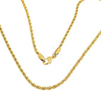 Luxury 925 Sterling Silver Gold Plated 3MM Twisted Rope Necklace for Women Men Accessories Jewelry 40-60CM