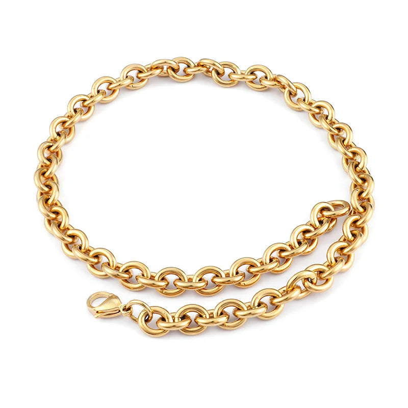 Gold-Tone O Chain Necklace — 8mm