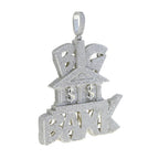 New Iced Out Bling CZ Letter Cross Pendant Necklace Various Design 5A Zircon Two Tone Color Badge Charm Men's Hip Hop