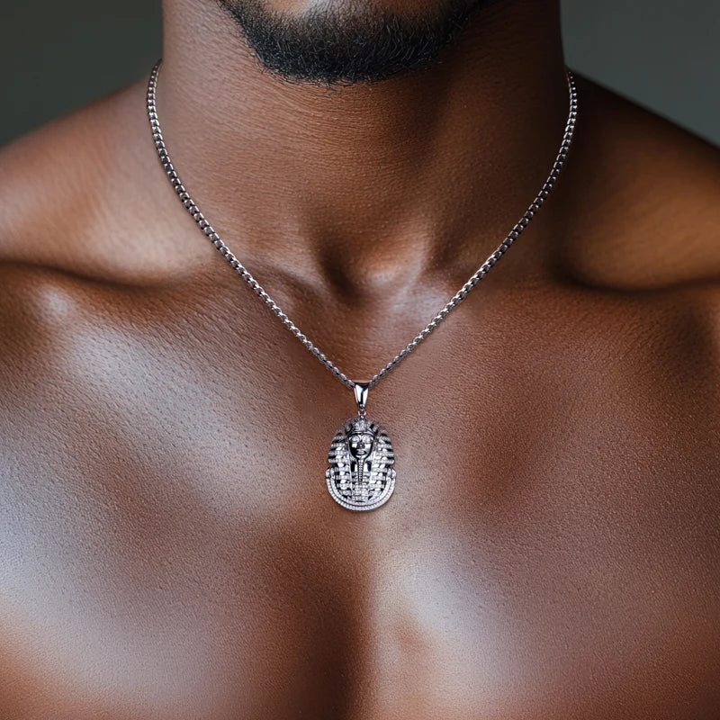 Iced Out Pharaoh Pendant — 925 Silver