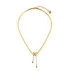 Butterfly Blade Snake Chain Necklace — Gold