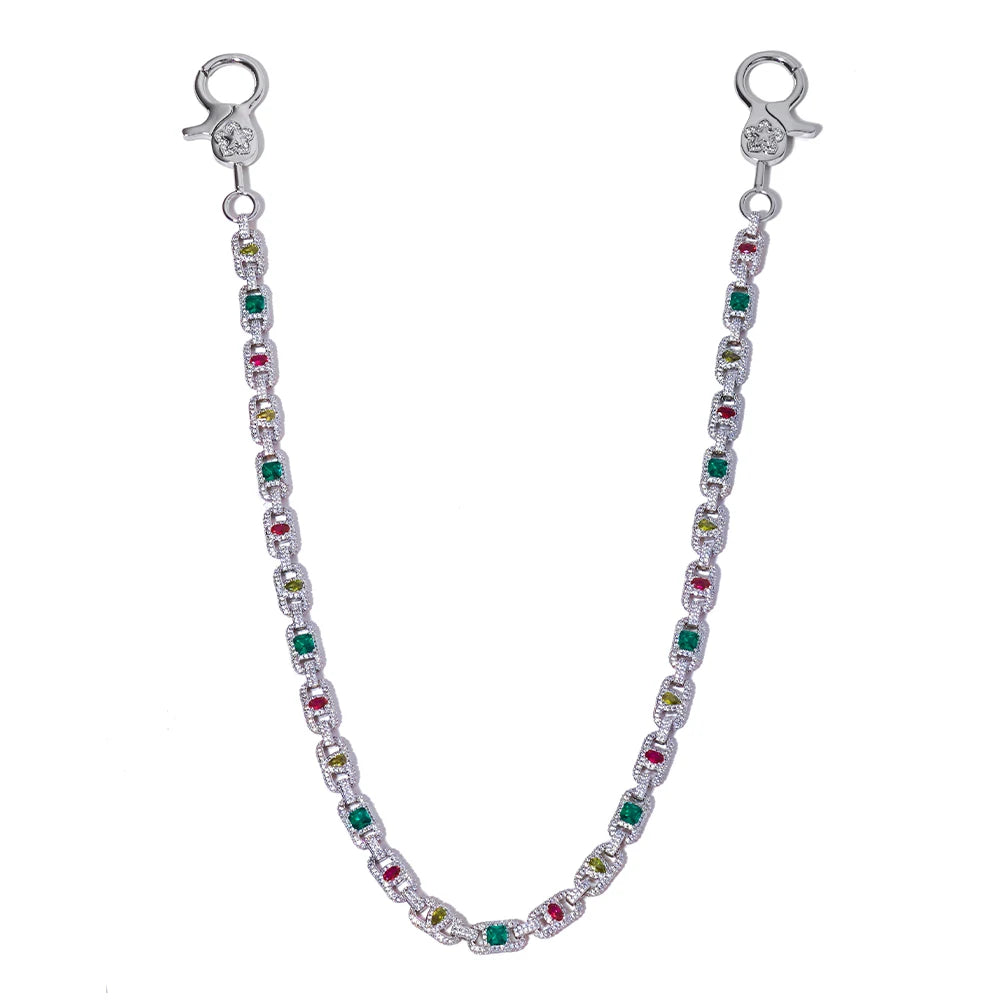 Iced Out Keychain Diamond Colored Zircon