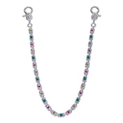 Iced Out Keychain CZ Colored Zircon