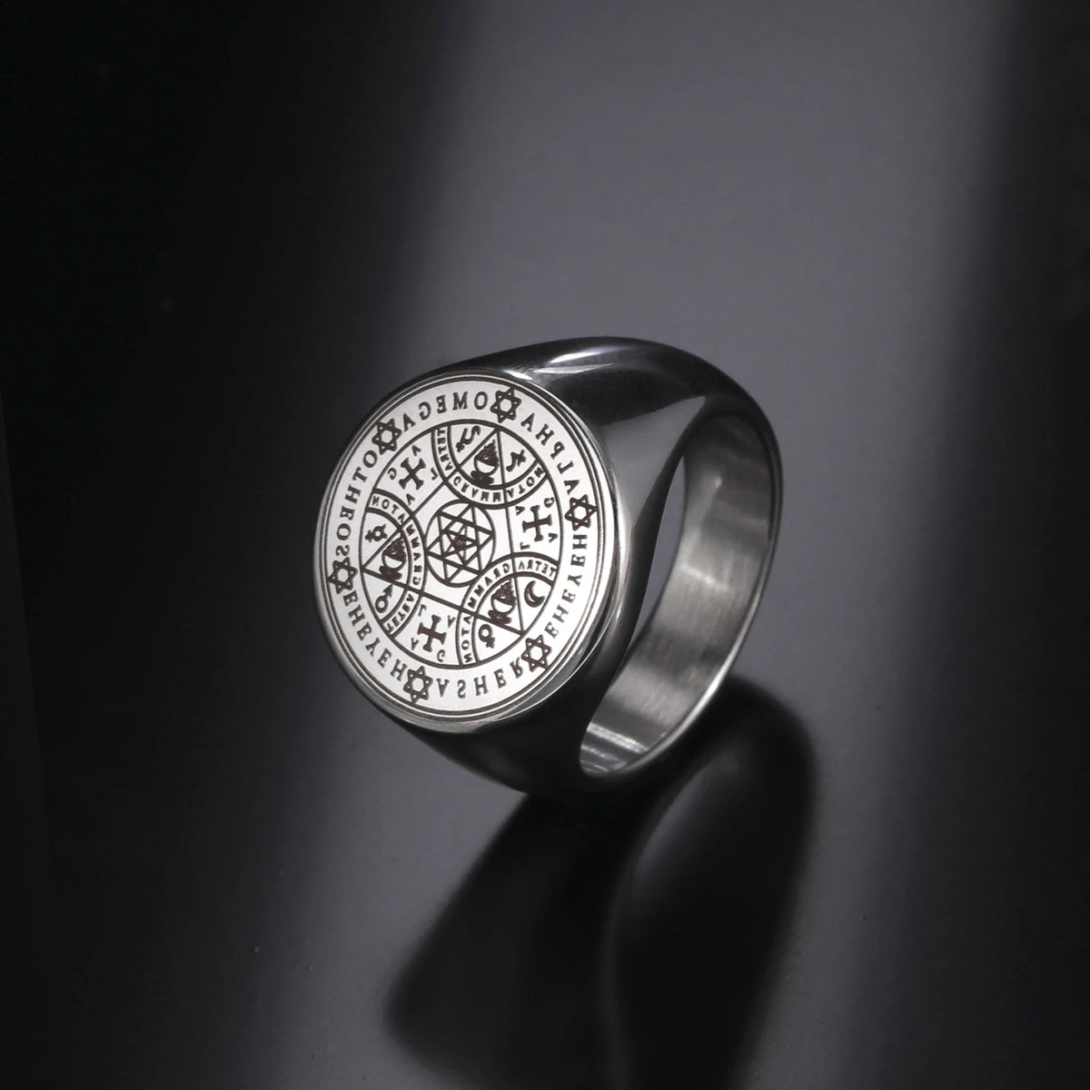 Tetragrammaton Enochian Angel Magic Ring — AGLA, Stainless Steel