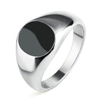 Jiayiqi Men'S Ring Punk Rock 316L Stainless Steel Signet Ring For Men Hip Hop Party Jewelry Male Wedding Gift Custom
