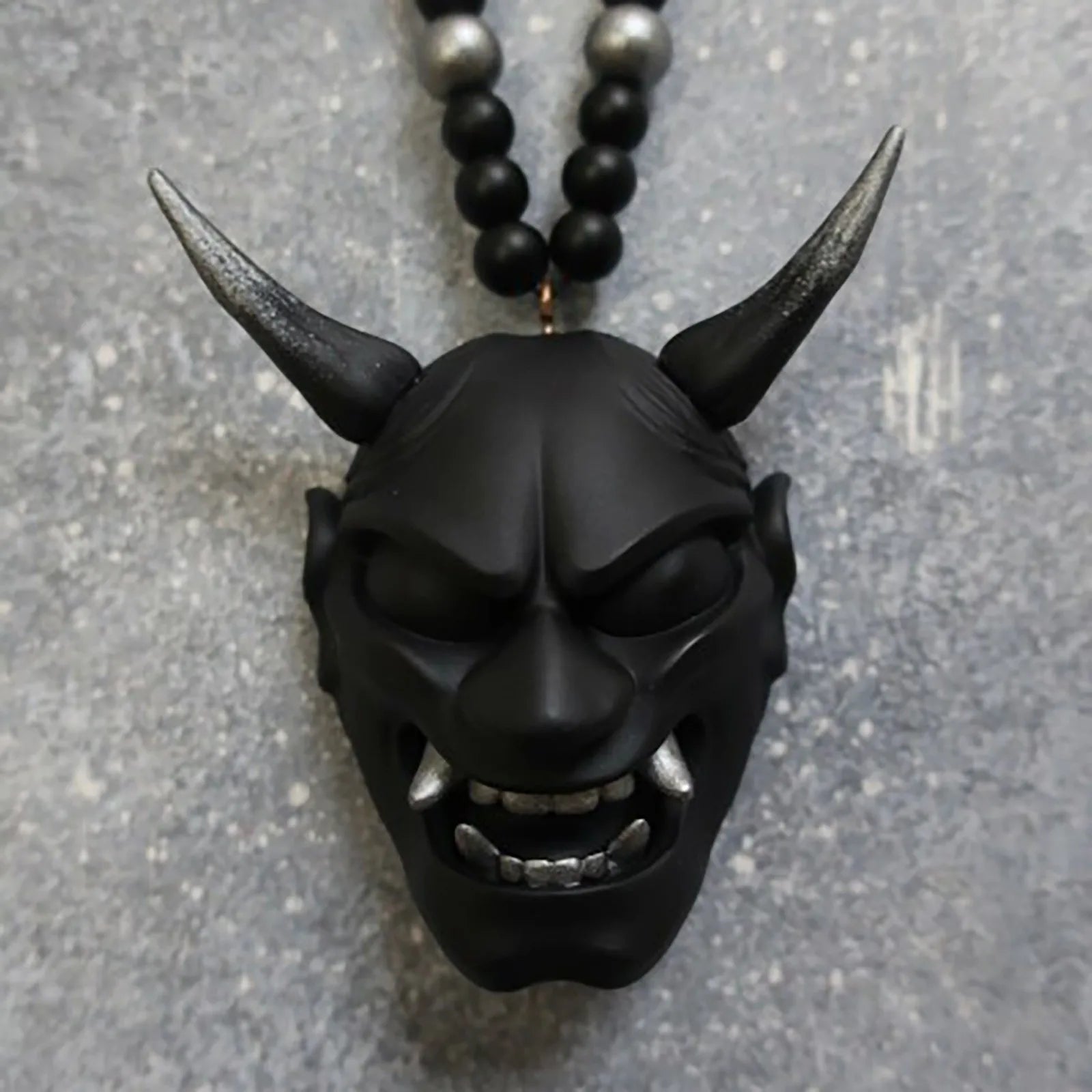 Samurai-Kabuto Helmet Hannya Japanese Oni Car Rear View Mirror Charm Japanese Ghosts Hanging Ornament Personalized Pendant