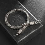 Silver Stainless Steel Keel Bracelet Statement
