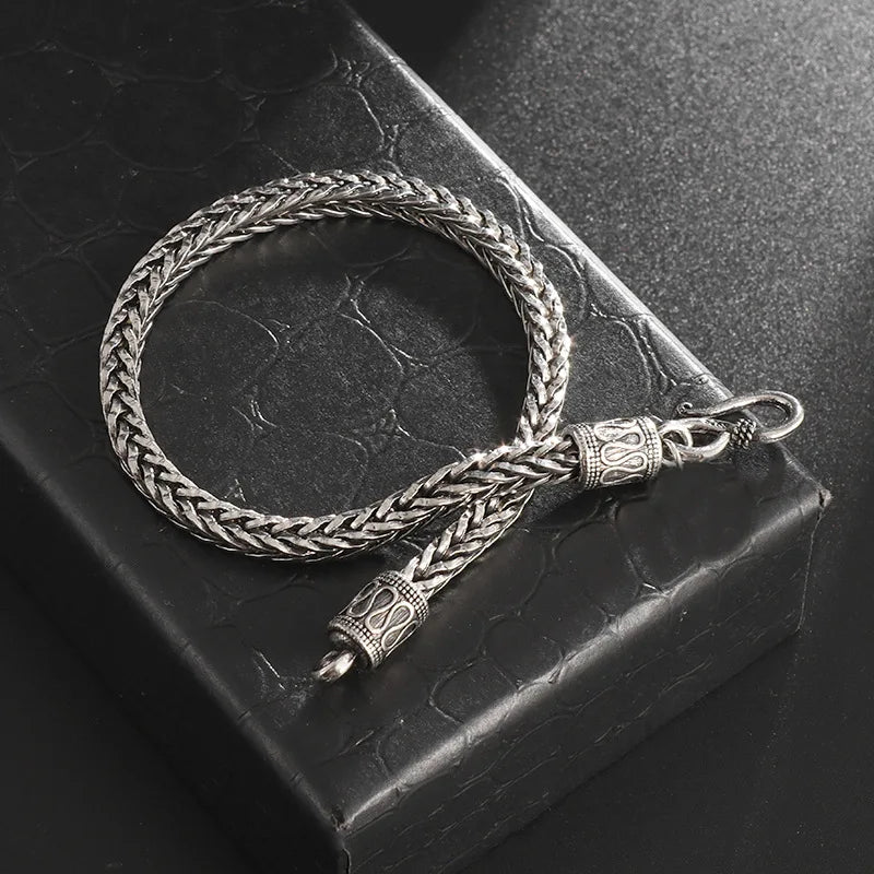 Silver Stainless Steel Keel Bracelet Statement