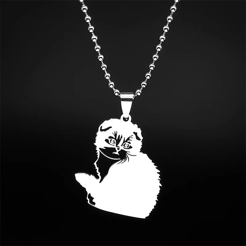Cat Steel Pendant Lovely Animal Car Hollow Scottish