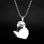 Cat Steel Pendant Lovely Animal Car Hollow Scottish