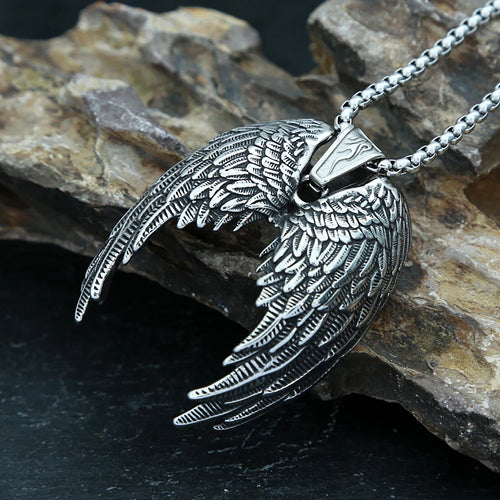 Angel Wings Steel Pendant Punk