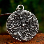 Viking Dragon Stainless Steel Pendant Necklace