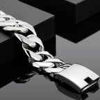 Hip Hop 25MM Width Cuban Chain Necklace for Men Heavy Solid Polished Stainless Steel Choker Chains For Man Jewellery