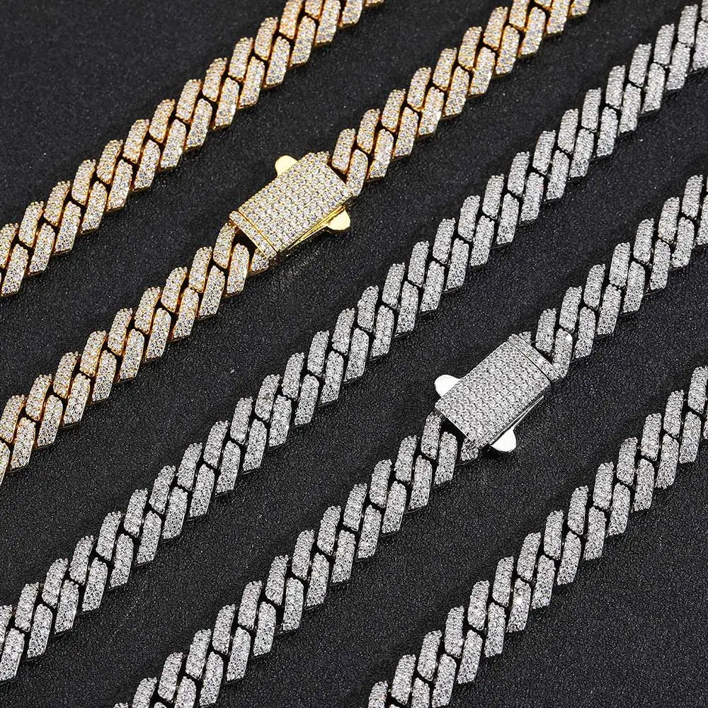 Iced Out Cuban Chain Necklace Stainless Steel 8MM
