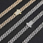 Iced Out Cuban Chain Necklace Stainless Steel 8MM