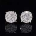 Full Moissanite D Color  Women's Men Hip-hop Earrings 925 Silver Screw Ear Stud High Quality Fine Jewelry for Women  Gift