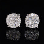 Full Moissanite D Color  Women's Men Hip-hop Earrings 925 Silver Screw Ear Stud High Quality Fine Jewelry for Women  Gift