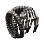Alien Skeleton Men'S Punk Motorcycle Style Bold Skull Claw Ring Exaggerated Trendy Finger Accessory
