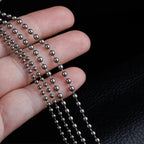 Fashion 3mm TA1 Pure Titanium Military Army Ball Bead Chain Necklace for Men Women Anti-allergy 26 inch Length