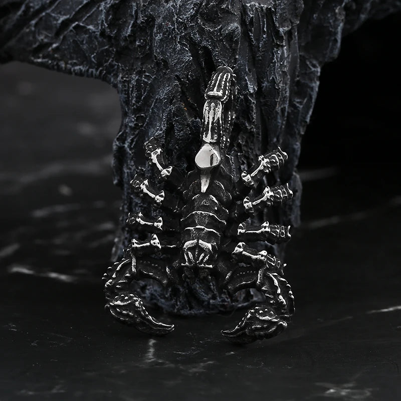 Scorpion Pendant Necklace — Stainless Steel