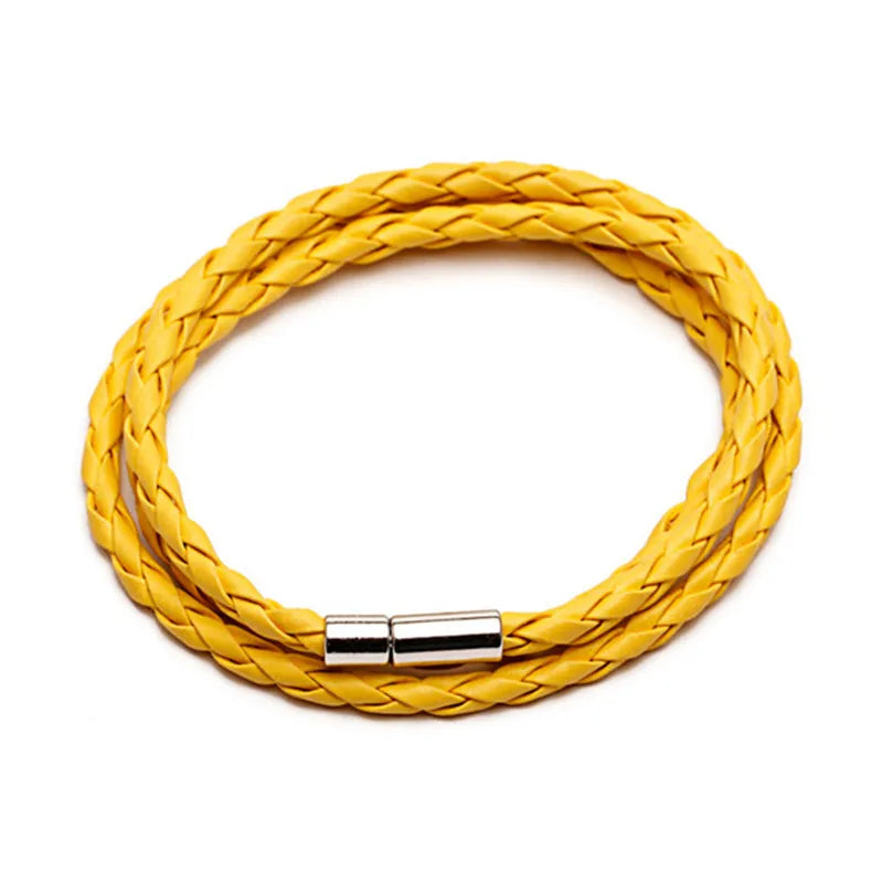 Simple Multilayer Leather Bracelet — 11 Colors, Men & Women