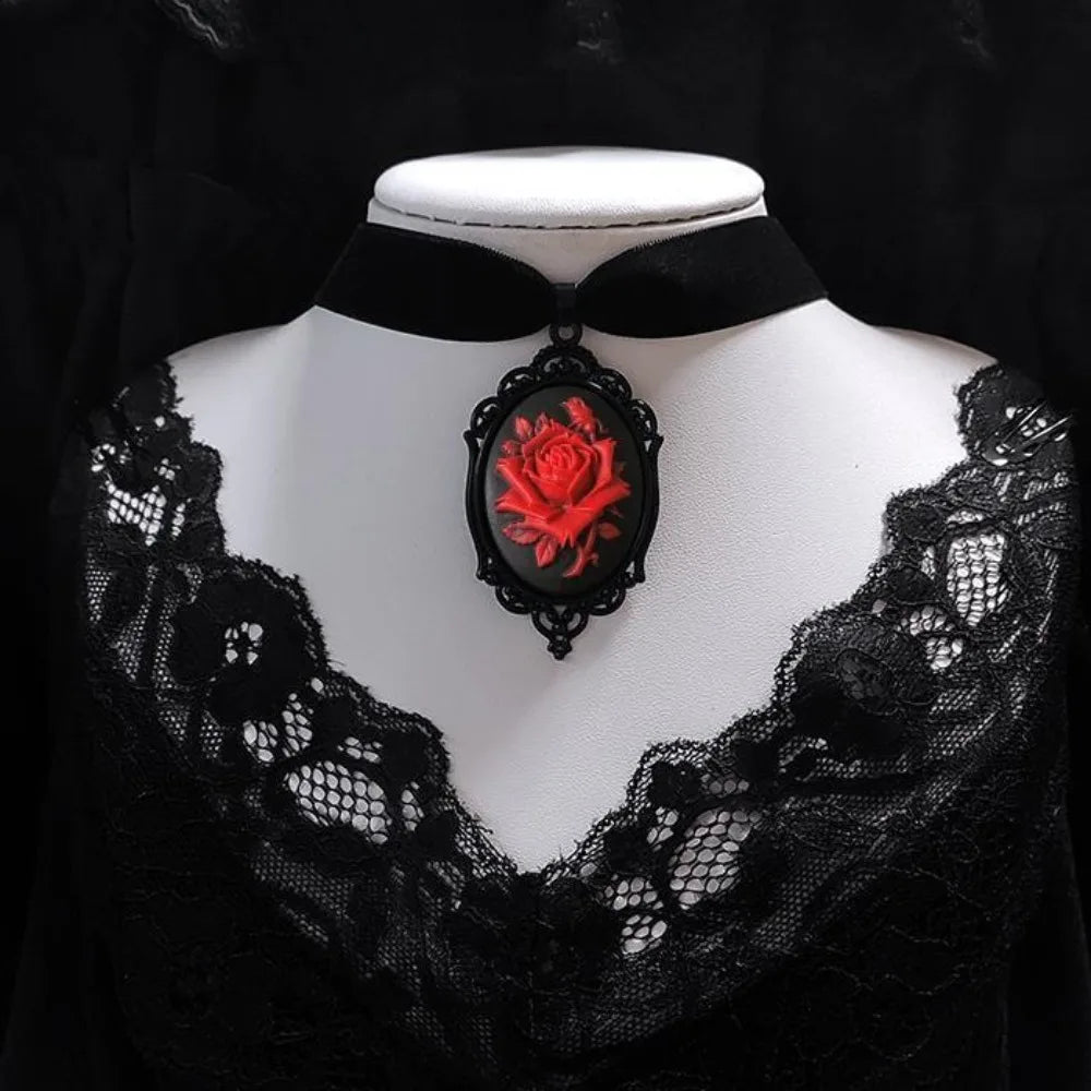 Gothic Crow Pendant Necklace