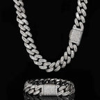 Iced Out Cuban Necklace Stainless Steel 15MM
