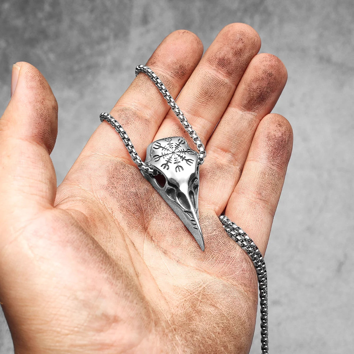 Viking Crow Simple Men Necklaces With Pendant Stainless Steel Jewelry For Male Women Punk Hip Hop Accessories Gifts Wholesale