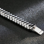 High Polished Shiny Stainless Steel Chain Bracelet for Man Luxury Birthday Jewelry Gifts for Him Dad Logo/Name Engraved