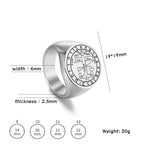 First Pentacle Key of Solomon Ring — Stainless Steel