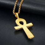Cross Ankh Steel Pendant Egyptian Gothic