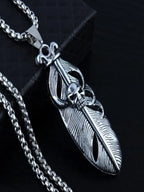 Skull Steel Pendant Japanese Korean Versatile