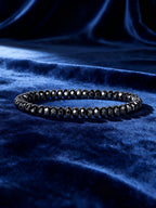 Men's Bracelet Natural Stone Hematite Arrow Bead Beaded Bracelet for Vigour Protection Strength Confidence & Grounding Jewelry