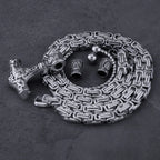 Popular Stainless Steel Thor's Hammer Set Pendant Necklace Nordic Viking Men's Birthday Gift Jewelry Accessories