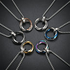 Round Ring Pendant Necklace — Stainless Steel