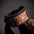 2025 Totem Design Nordic Lucky Compass Bracelet Viking Men's Bracelet New Trendy Fashion Leather Woven Accessories
