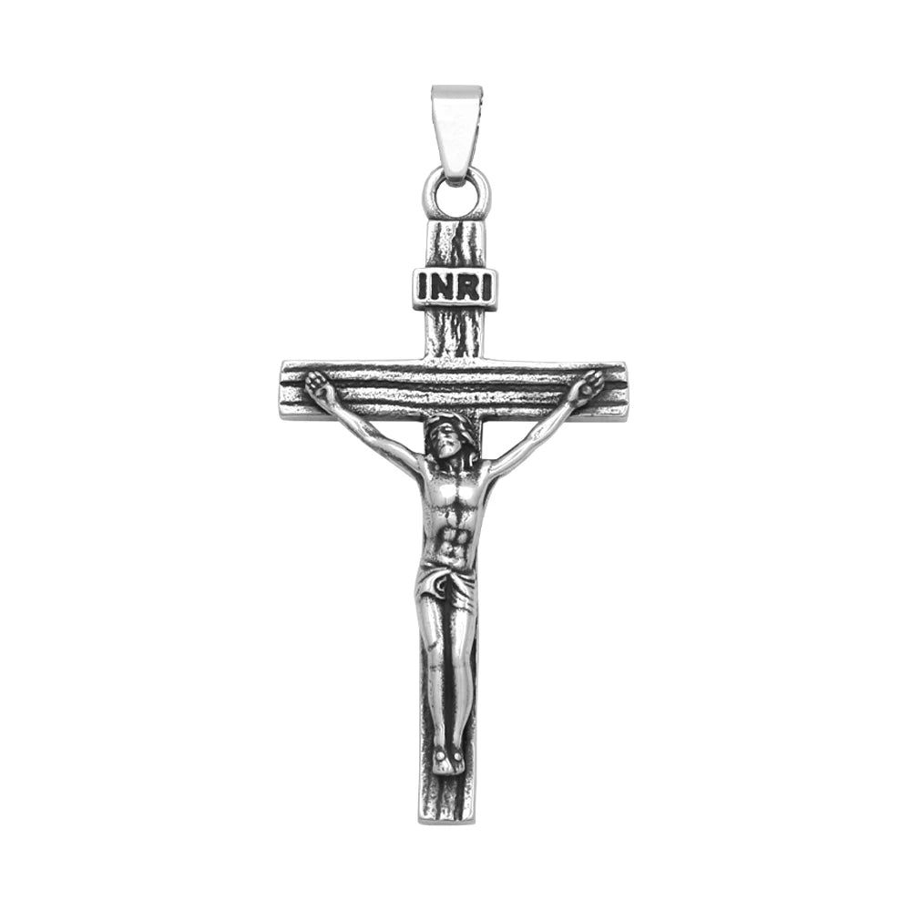 Jesus Cross Stainless Steel Pendant Necklace