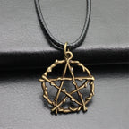 Pentagram Pendant Necklace for Men 45cm Chain