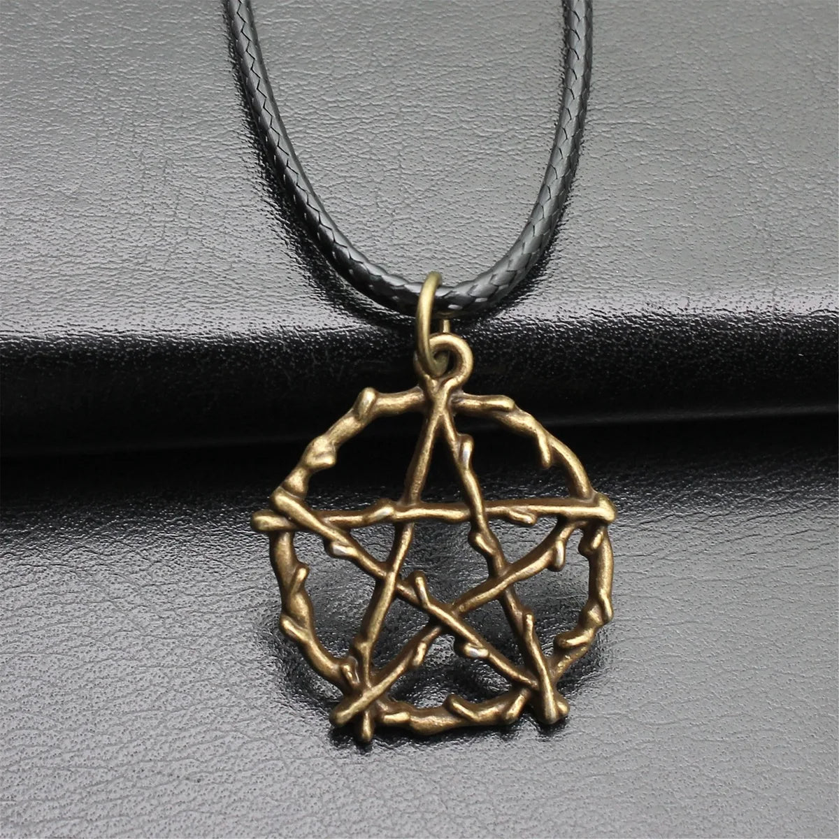 Cute Pentagram Necklace Leather Chain 45Cm Male Jewelry Evening Cheapest Items