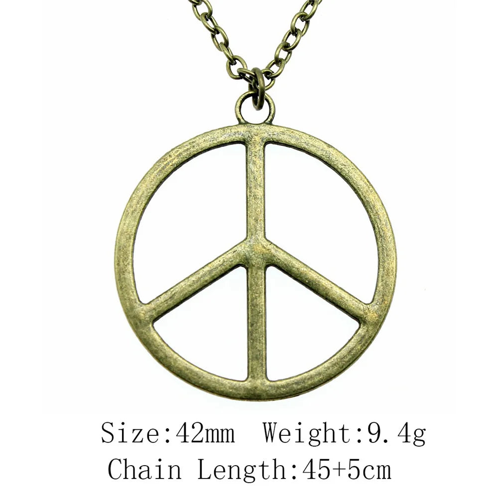New Fashion Peace Symbol Pendants Necklace Jewelry Gift Peace Sign Peace Dove Necklace For Women