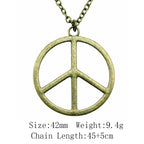 New Fashion Peace Symbol Pendants Necklace Jewelry Gift Peace Sign Peace Dove Necklace For Women
