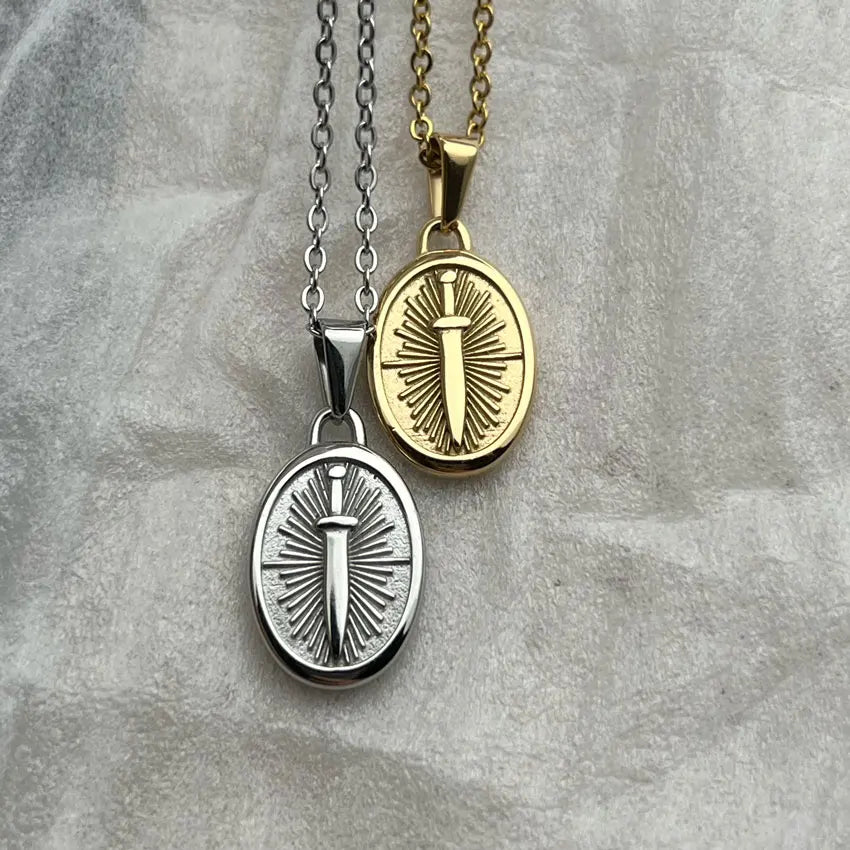 Sword Gold Pendant Necklace
