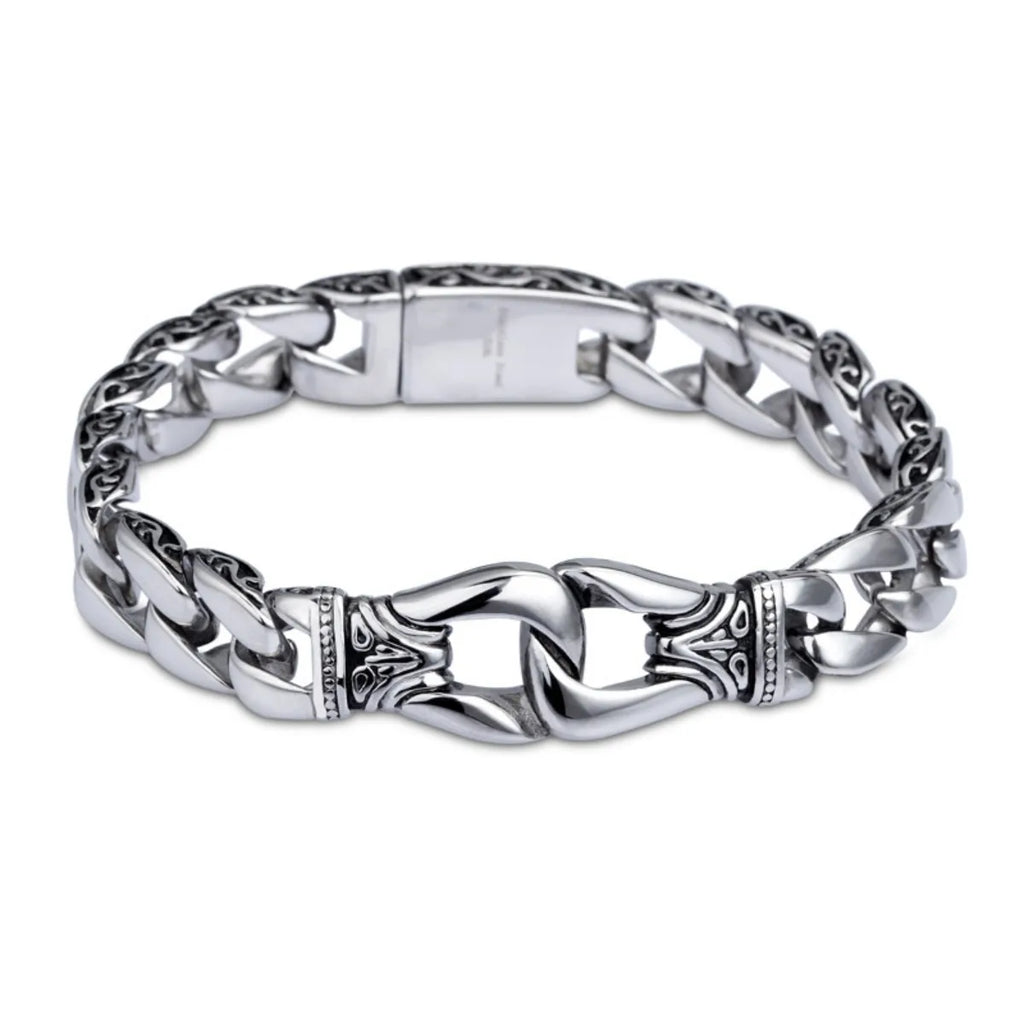 Punk Chain Bracelet for Men — Gold or Silver, Stainless Steel