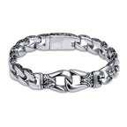 Punk Chain Bracelet for Men — Gold or Silver, Stainless Steel